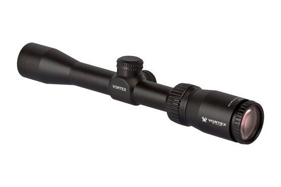 Crossfire II 2-7x32 SFP Rifle Scope with Dead Hold BDC Reticle from Vortex Optics includes a fast focus eyepiece
